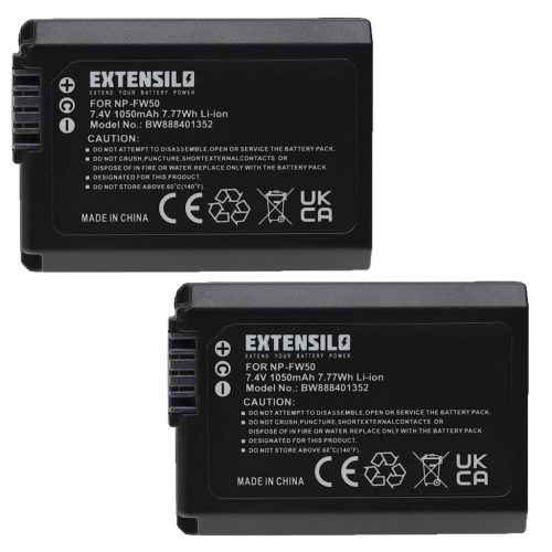 VHBW Battery Sony NP-FW50 - 1050 mAh 7.4 V Li-Ion