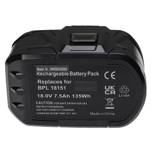 VHBW Electric Tool Battery Ryobi BPL1815, ABP1803, ABP1801, BCP1817/2SM - 7500 mAh 18 V Li-Ion