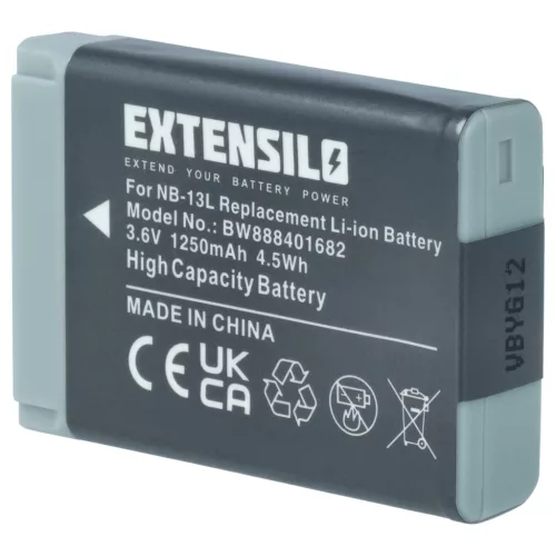 VHBW Kamera Akku Canon NB-13L - 1250 mAh 3,6 V Li-Ion