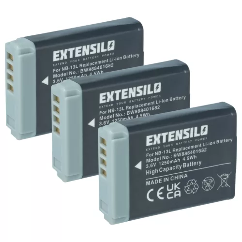 VHBW Kamera Akku Canon NB-13L - 1250 mAh 3,6 V Li-Ion