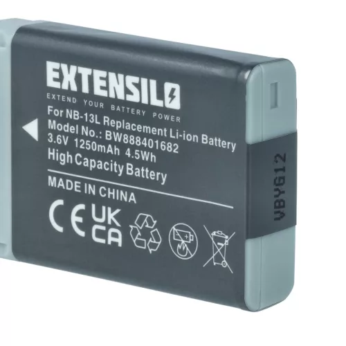 VHBW Kamera Akku Canon NB-13L - 1250 mAh 3,6 V Li-Ion