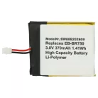 VHBW Smartwatch Akku EB-BR750ABE, EB-BR750 - 370 mAh 3,8 V Li-Polymer