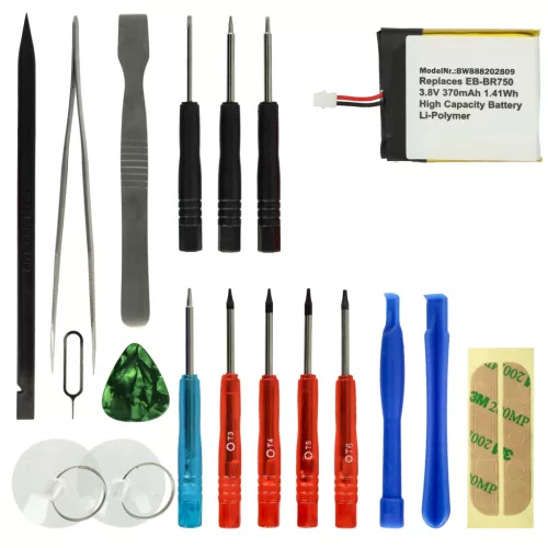 VHBW Smartwatch Akku EB-BR750ABE, EB-BR750 - 370 mAh 3,8 V Li-Polymer