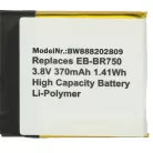 VHBW Smartwatch Akku EB-BR750ABE, EB-BR750 - 370 mAh 3,8 V Li-Polymer