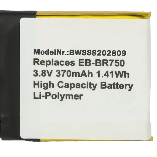 VHBW Smartwatch Akku EB-BR750ABE, EB-BR750 - 370 mAh 3,8 V Li-Polymer
