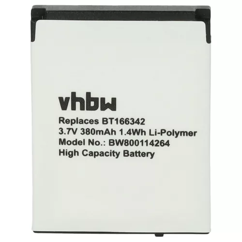 VHBW Smartwatch Battery BT166342, PX8914-944, BT266342 - 380 mAh 3.7 V Li-polymer