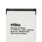 VHBW Smartwatch Battery BT166342, PX8914-944, BT266342 - 380 mAh 3.7 V Li-polymer