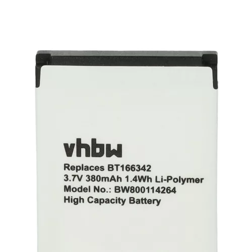VHBW Smartwatch Battery BT166342, PX8914-944, BT266342 - 380 mAh 3.7 V Li-polymer