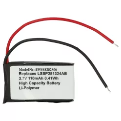   VHBW Smartwatch Battery LSSP281324AB - 110 mAh 3.7 V Li-polymer