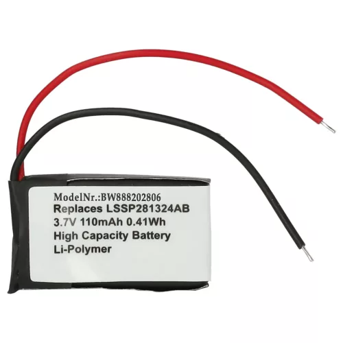 VHBW Smartwatch Battery LSSP281324AB - 110 mAh 3.7 V Li-polymer