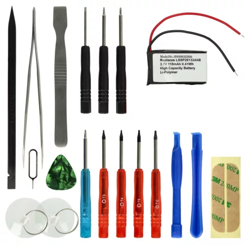 VHBW Smartwatch Battery LSSP281324AB - 110 mAh 3.7 V Li-polymer