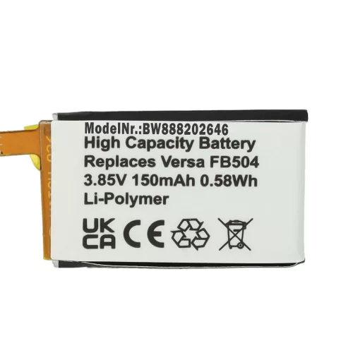 VHBW Smartwatch Akku R-41021555, 261827 - 150 mAh 3,85 V Li-Polymer