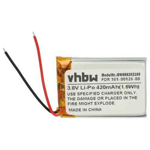 VHBW Smartwatch Akku 361-00126-00 - 420 mAh 3,8 V Li-Polymer