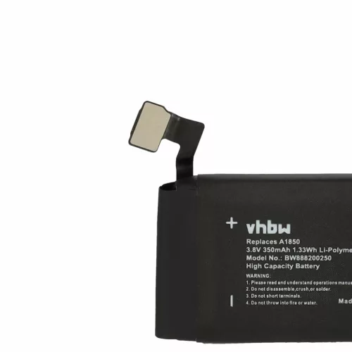 VHBW Smartwatch Akku Apple A1850 - 350 mAh 3,8 V Li-Polymer