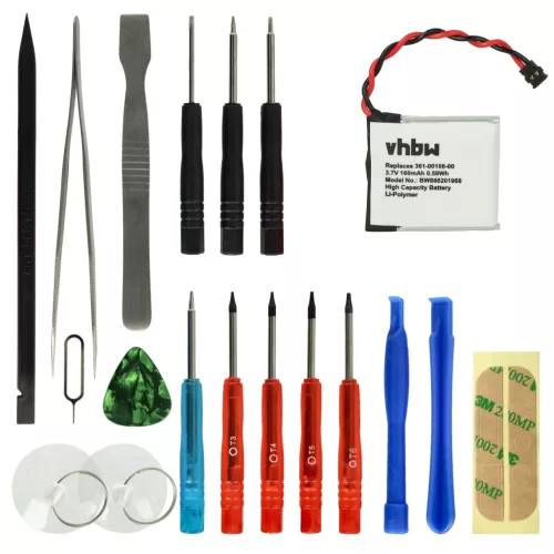 VHBW Smartwatch Akku 361-00108-00, 361-00108-01 - 160 mAh 3,7 V Li-Polymer