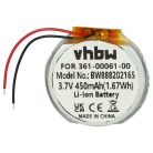 VHBW Smartwatch Akku Garmin PD3555w, 361-00061-00, PD3555 - 450 mAh 3,7 V Li-Ion