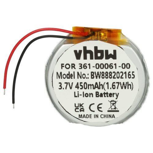 VHBW Smartwatch Akku Garmin PD3555w, 361-00061-00, PD3555 - 450 mAh 3,7 V Li-Ion