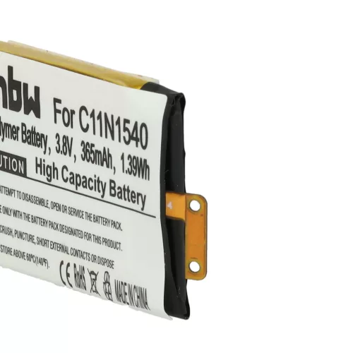 VHBW Smartwatch Akku Asus C11N1540, 0B200-01630100 - 365 mAh 3,8 V Li-Polymer