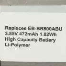 VHBW Smartwatch Akku Samsung GH43-04855A, EB-BR800ABU - 472 mAh 3,85 V Li-Polymer