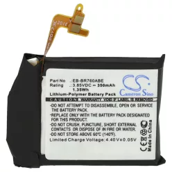   VHBW Smartwatch Battery EB-BR760ABE, EB-BR760 - 350 mAh 3.85 V Li-polymer