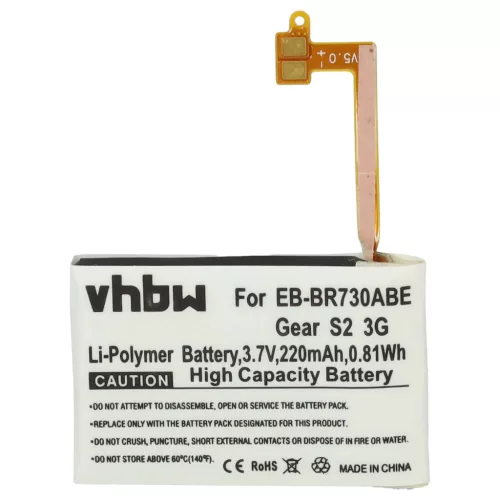 VHBW Smartwatch Akku Samsung GH43-04538B, EB-BR730ABE - 220 mAh 3,7 V Li-Polymer