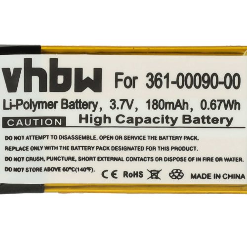 VHBW Smartwatch Akku 361-00090-00 - 180 mAh 3,7 V Li-Polymer