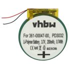 VHBW Smartwatch Akku Garmin 361-00047-00, PD3032 - 200 mAh 3,7 V Li-Polymer