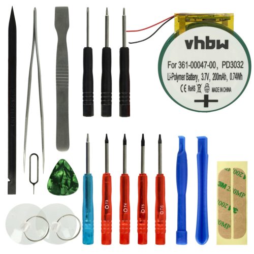 VHBW Smartwatch Akku Garmin 361-00047-00, PD3032 - 200 mAh 3,7 V Li-Polymer