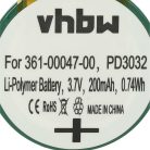 VHBW Smartwatch Akku Garmin 361-00047-00, PD3032 - 200 mAh 3,7 V Li-Polymer