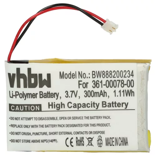 VHBW Smartwatch Battery Garmin 361-00078-00 - 300 mAh 3.7 V Li-polymer