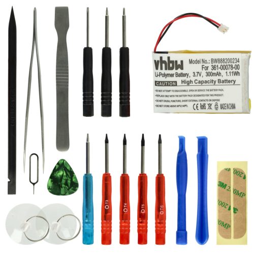 VHBW Smartwatch Battery Garmin 361-00078-00 - 300 mAh 3.7 V Li-polymer