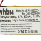 VHBW Smartwatch Battery Garmin 361-00078-00 - 300 mAh 3.7 V Li-polymer