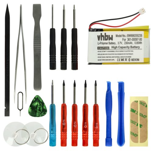 VHBW Smartwatch Battery 361-00097-00 - 230 mAh 3.7 V Li-polymer