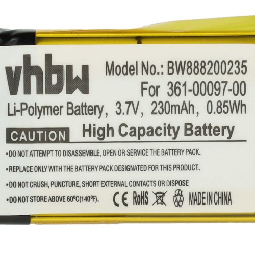 VHBW Smartwatch Battery 361-00097-00 - 230 mAh 3.7 V Li-polymer
