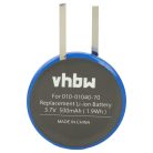 VHBW Smartwatch Akku RJD990101, 010-01040-70, PD3555 - 500 mAh 3,7 V Li-Ion
