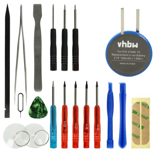 VHBW Smartwatch Akku RJD990101, 010-01040-70, PD3555 - 500 mAh 3,7 V Li-Ion