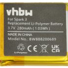 VHBW Smartwatch Battery AHB332824HPS - 280 mAh 3.7 V Li-polymer