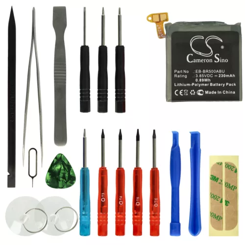 VHBW Smartwatch Battery GH43-04922A, EB-BR500ABU - 230 mAh 3.85 V Li-polymer