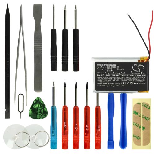 VHBW Smartwatch Akku Garmin 361-00126-00 - 400 mAh 3,7 V Li-Polymer