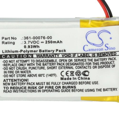 VHBW Smartwatch Akku Garmin 361-00076-00 - 250 mAh 3,7 V Li-Polymer