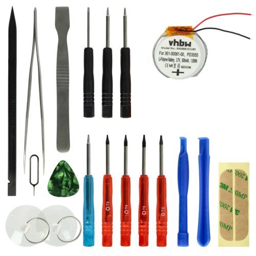 VHBW Smartwatch Akku PD3555w, 361-00061-00, PD3555 - 500 mAh 3,7 V Li-Polymer