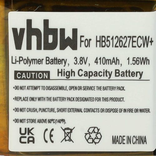 VHBW Smartwatch Akku Huawei HB512627ECW - 410 mAh 3,8 V Li-Polymer