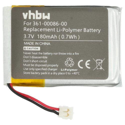 VHBW Smartwatch Akku 361-00086-00, 361-00072-10, 361-00072-00 - 180 mAh 3,7 V Li-Polymer