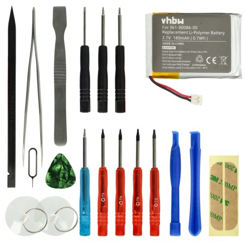 VHBW Smartwatch Akku 361-00086-00, 361-00072-10, 361-00072-00 - 180 mAh 3,7 V Li-Polymer