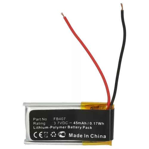 VHBW Smartwatch Battery Fitbit FB407 - 45 mAh 3.7 V Li-polymer