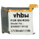 VHBW Smartwatch Akku EB-BR380, EB-BR380FBE - 300 mAh 3,7 V Li-Polymer