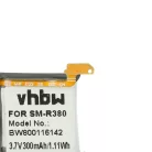 VHBW Smartwatch Akku EB-BR380, EB-BR380FBE - 300 mAh 3,7 V Li-Polymer