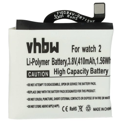 VHBW Smartwatch Battery Huawei HB512627ECW, 1ICP5/26/27 - 410 mAh 3.8 V Li-polymer