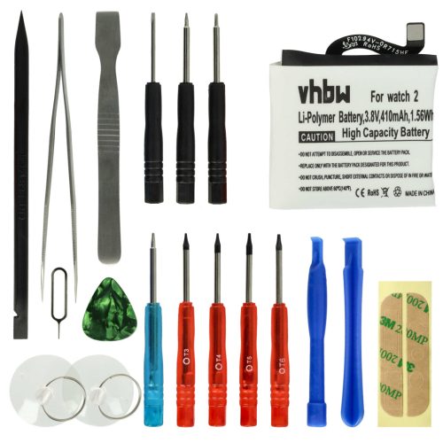 VHBW Smartwatch Battery Huawei HB512627ECW, 1ICP5/26/27 - 410 mAh 3.8 V Li-polymer