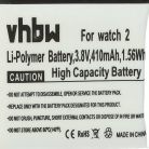 VHBW Smartwatch Battery Huawei HB512627ECW, 1ICP5/26/27 - 410 mAh 3.8 V Li-polymer